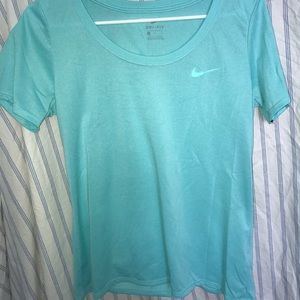 Blue nike scoop neck workout tee